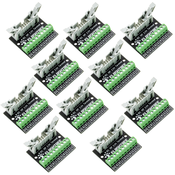 flashtree IDC 10P 2.54mm Breakout Board Terminal Output 10 Pins