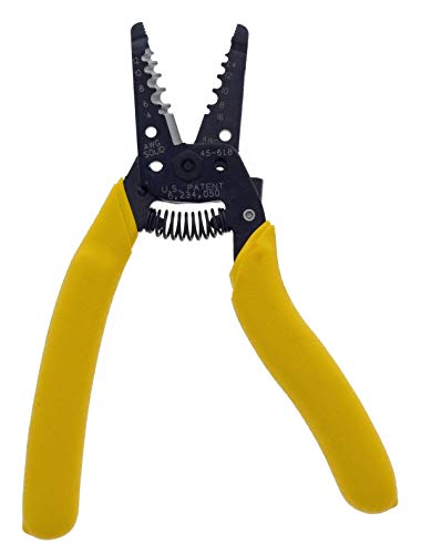 IDEAL Electrical 45-618 Reflexâ„?Super T®-Stripper - 8-116 AWG, Yellow, Wire Stripper, Plier Nose, Slide Lock, Textured Grips