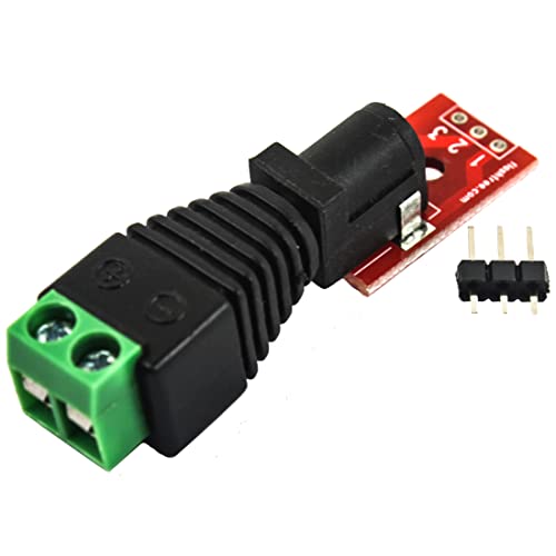 flashtree 5pcs DC Plug with Expansion Board 2.5mm with 3pin Straight Header