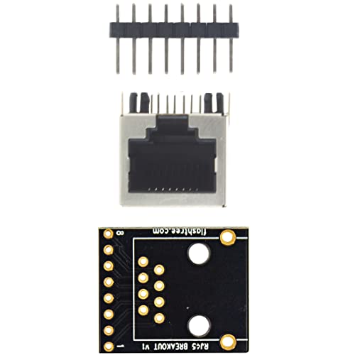 jujinglobal RJ45 8-pin Connector 8 Pin 8P8C and Breakout Board Kit for Ethernet DMX-512 RS-485 RS-422 RS-232