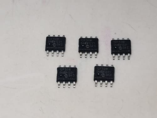 jujinglobal 5pcs PIC12F508-I/SN 12F508I SOP-8 Integrated Circuit Microcontroller