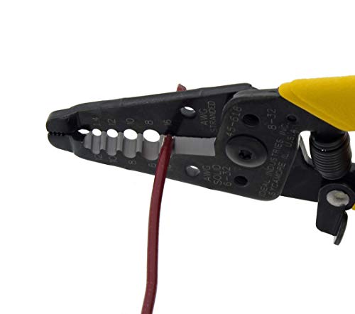 IDEAL Electrical 45-618 Reflexâ„?Super T®-Stripper - 8-116 AWG, Yellow, Wire Stripper, Plier Nose, Slide Lock, Textured Grips