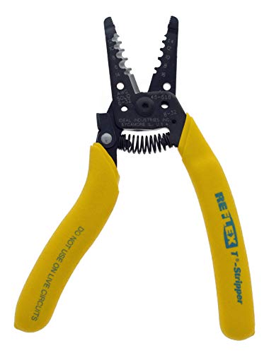 IDEAL Electrical 45-618 Reflexâ„?Super T®-Stripper - 8-116 AWG, Yellow, Wire Stripper, Plier Nose, Slide Lock, Textured Grips