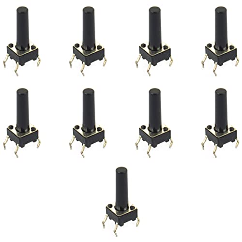 jujinglobal 10pcs 6x6x15 mm Push Button Switch