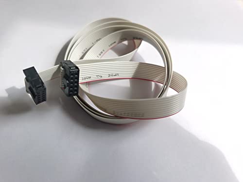 flashtree 2pcs Flat Ribbon Cable 2.54mm Pitch 2 Row 10 Pin Female to Female Wires IDC Ribbon Connector L=1M/ 3.3FT Gray