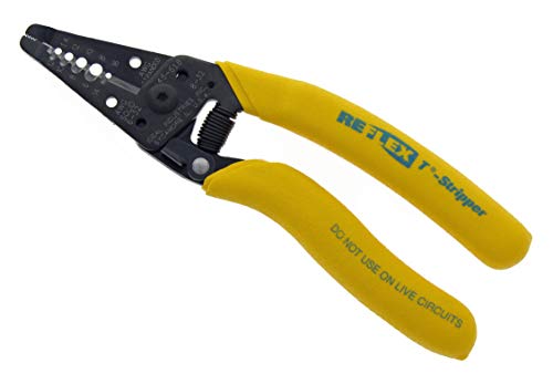 IDEAL Electrical 45-618 Reflexâ„?Super T®-Stripper - 8-116 AWG, Yellow, Wire Stripper, Plier Nose, Slide Lock, Textured Grips