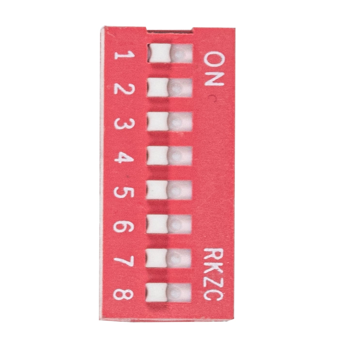 flashtree 10pcs Dip switch coding switch horizontal switch 2p 8 bit 2.54mm red
