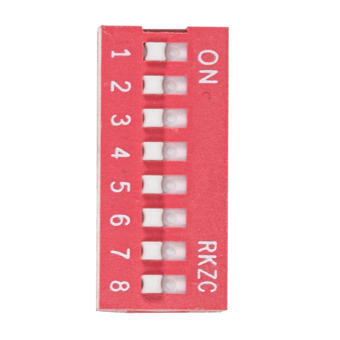 flashtree 10pcs Dip switch coding switch horizontal switch 2p 8 bit 2.54mm red