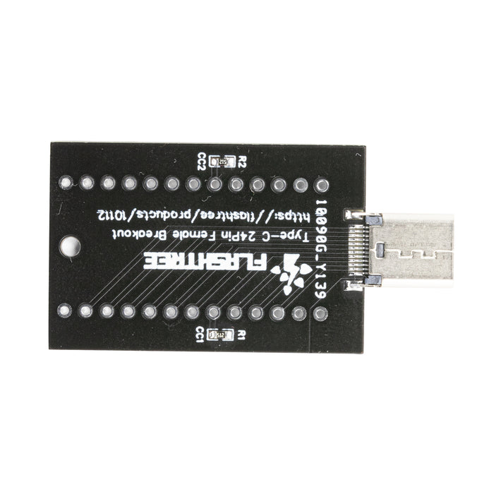 flashtree usb type-c 24 Pins Female breakout Board 2.54mm Pins Output