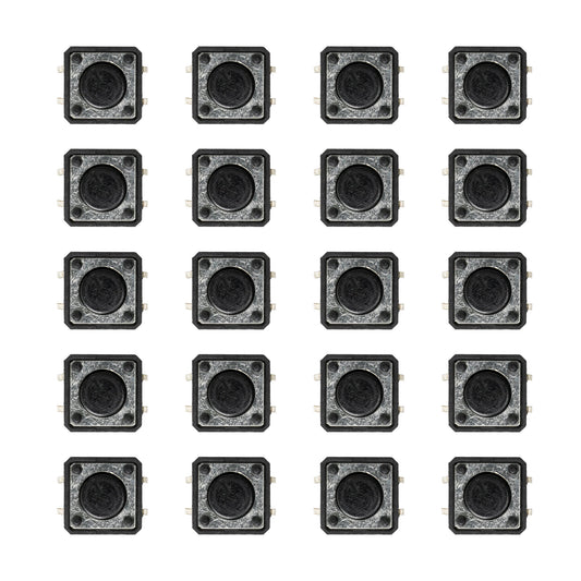 flashtree 20pcs 12 * 12 * 5 light touch switch button micro switch button switch patch direct insertion
