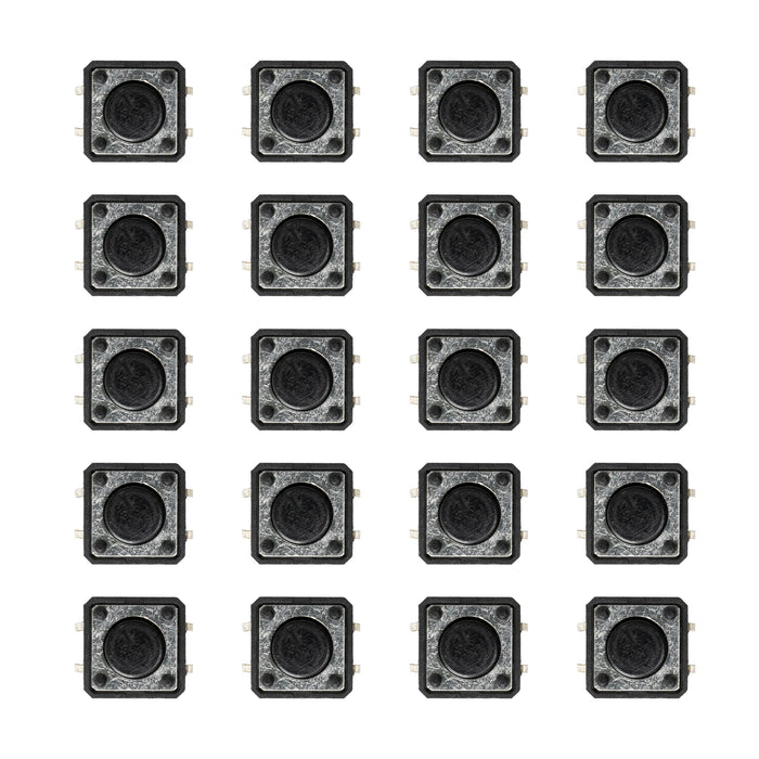 flashtree 20pcs 12 * 12 * 5 light touch switch button micro switch button switch patch direct insertion