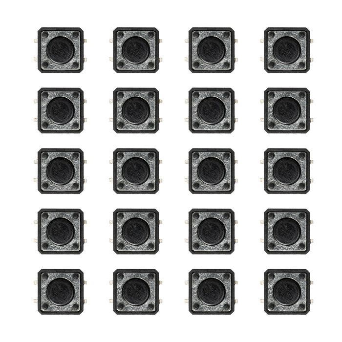 flashtree 20pcs 12 * 12 * 5 light touch switch button micro switch button switch patch direct insertion