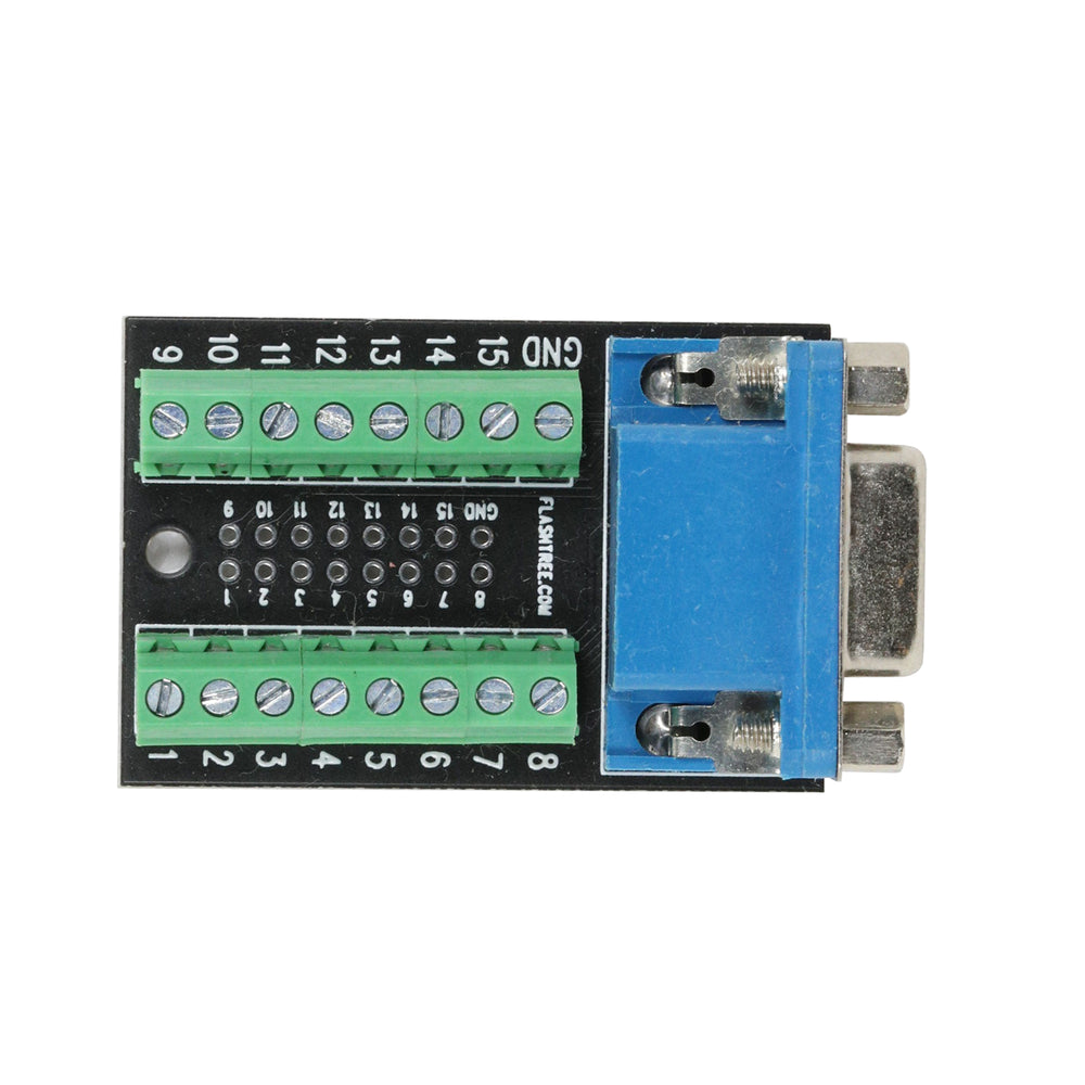 flashtree No welding DB15 male and female double row 15 pin connection plug for serial port adapter terminal