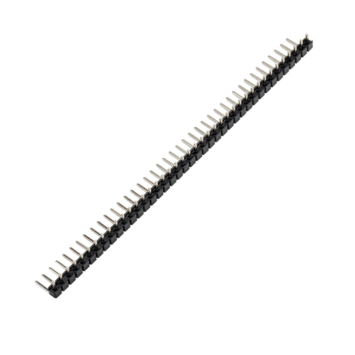 flashtree 10pcs 1x40 40P 2.54mm Pitch 40P Single Row 90 Degree Curved Connector Pin Header Strip