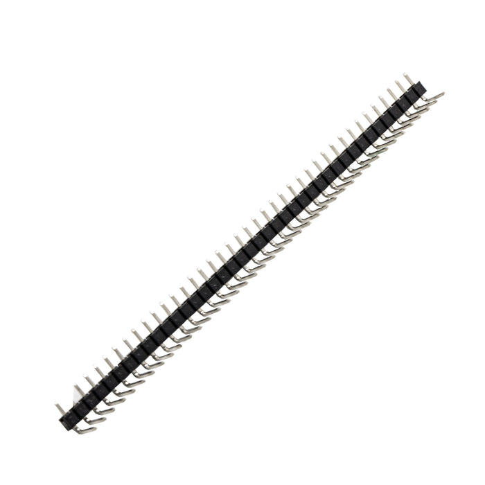 flashtree 10pcs 1x40 40P 2.54mm Pitch 40P Single Row 90 Degree Curved Connector Pin Header Strip