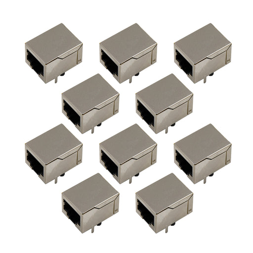 flashtree 10pcs RJ45 network socket short body 18.3mm horizontal network cable female without lamp