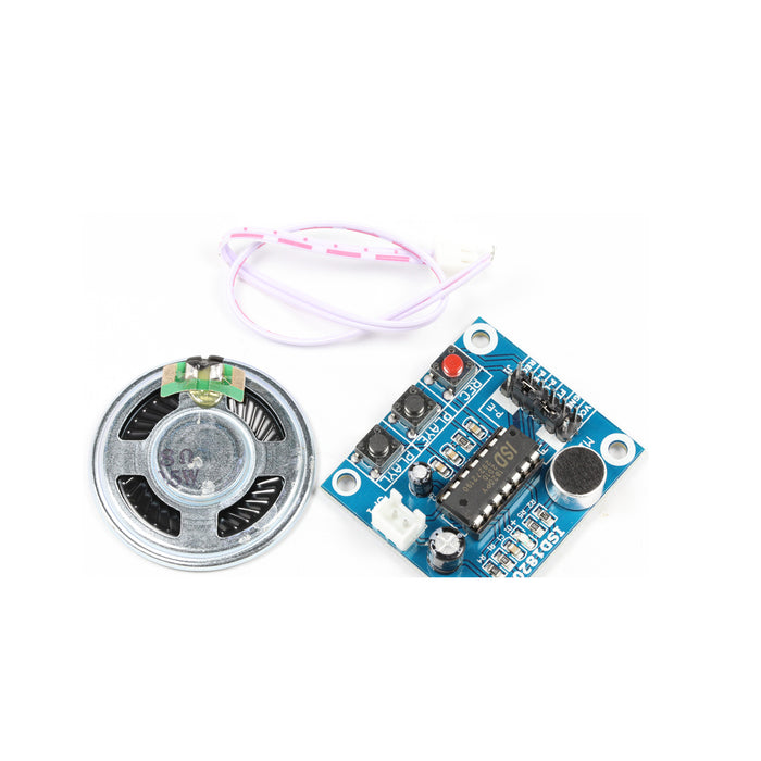 flashtree Isd1820 voice recording module voice recording and playback module board with microphone to send 0.5W speaker