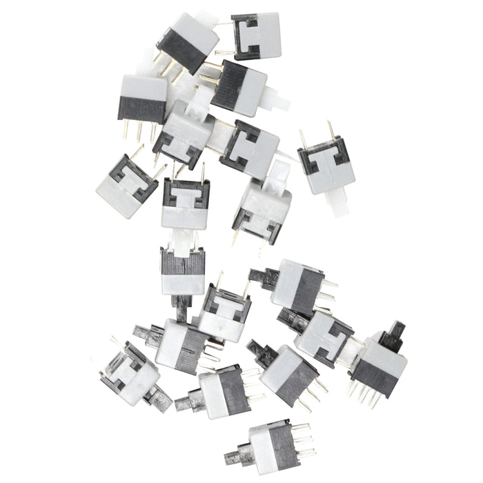 flashtree 50pcs Pin square 8.5mmx8.5mm instantaneous DPDT micro button lockless switch