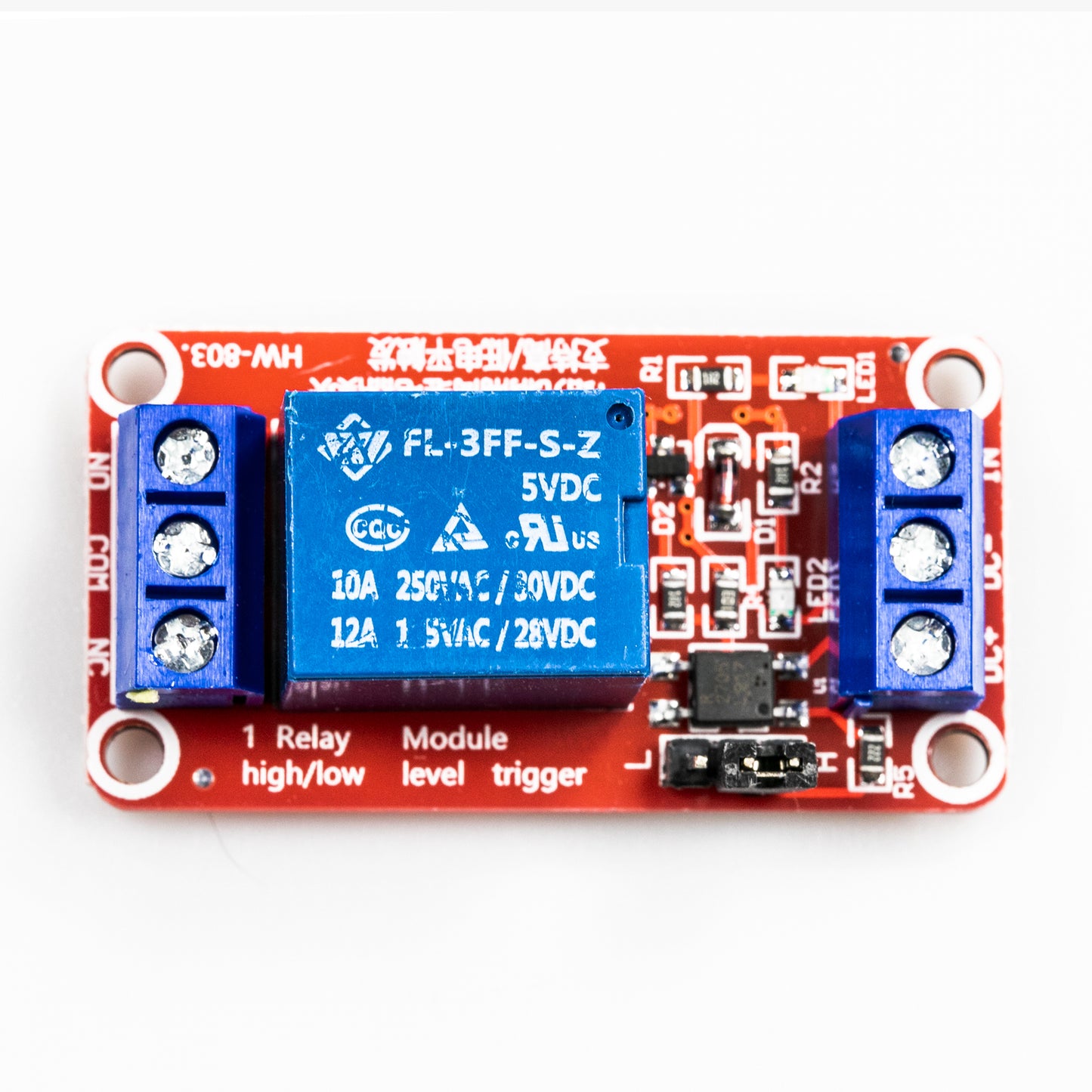 flashtree Red version 1-way relay module with optocoupler isolation supports high and low level trigger expansion board 5v9v12v2v