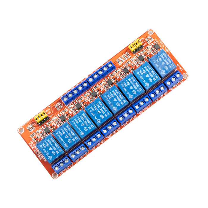 flashtree 1 / 2 / 4 / 8-way 5v12v2v relay module supports high and low level trigger development board with optocoupler isolation