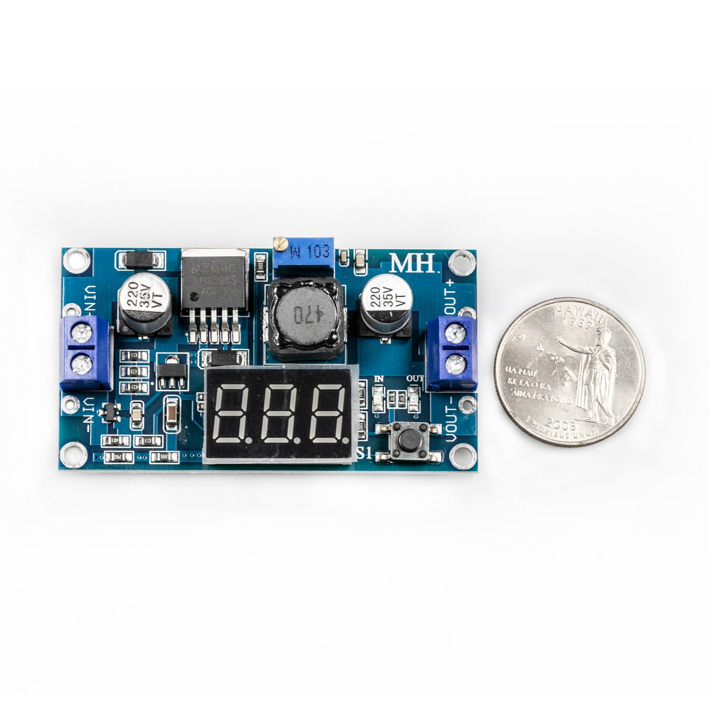 Lm2596s DC-DC adjustable buck constant current power supply module with digital display