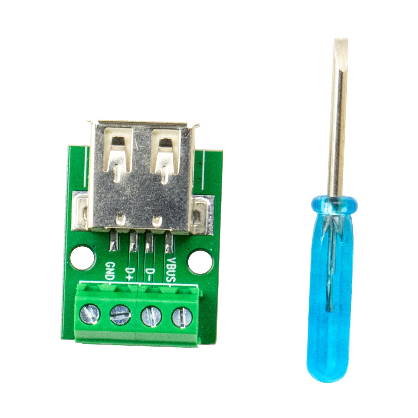 flashtree 2pcs USB Type A Female Socket Breakout Board with 3.81mm Pitch Terminal Adapter Connector DIP