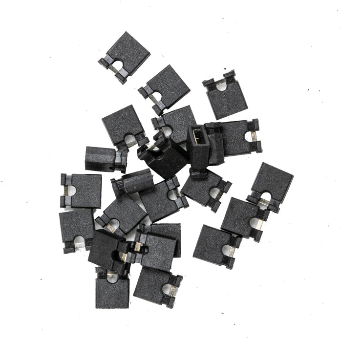 flashtree 100pcs 2.54mm jumper cap short circuit cap short circuit block connector block