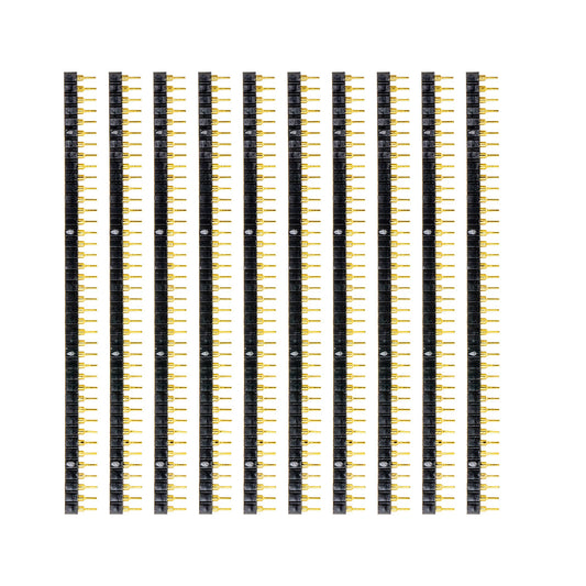 flashtree 10pcs Single row round hole seat row female / round hole / 2.54 spacing / 1 * 40p / straight pin 18B20 or crystal oscillator socket