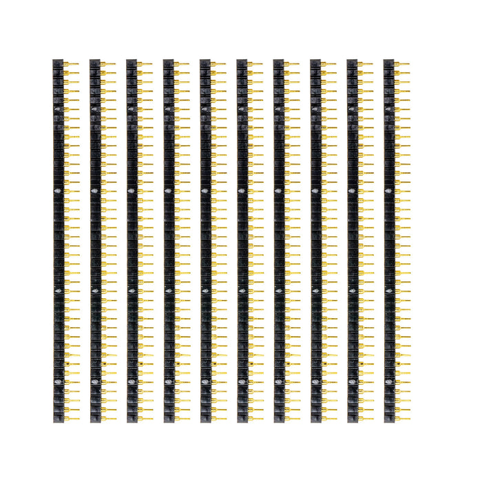 flashtree 10pcs Single row round hole seat row female / round hole / 2.54 spacing / 1 * 40p / straight pin 18B20 or crystal oscillator socket