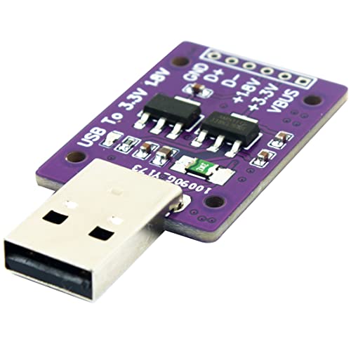 flashtree USB Type A Male Breakout Board 6Pin with 3.3v 1.8v Output