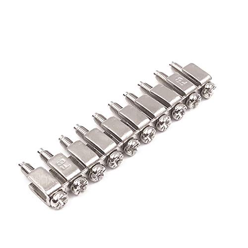 flashtree 10pcs Fixed Bridge Jumper FBI-10-6 for DIN Rail Terminal Block, Insert-Pull Bridging Matching UK-2.5B UK5N Fixed Bridge Jumpers 10 Pole