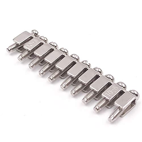 flashtree 10pcs Fixed Bridge Jumper FBI-10-6 for DIN Rail Terminal Block, Insert-Pull Bridging Matching UK-2.5B UK5N Fixed Bridge Jumpers 10 Pole