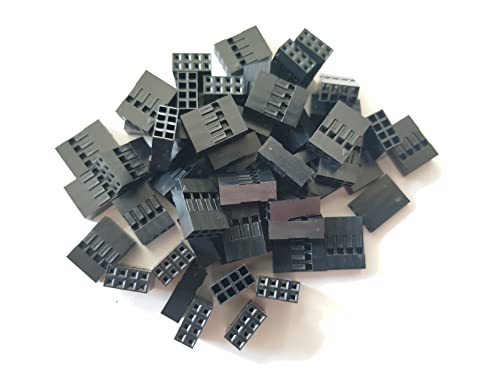 jujinglobal 50pcs 8 Pin Housing for Dupont Wire Jumper Dual Row 2 x 4Pin Headers Connector