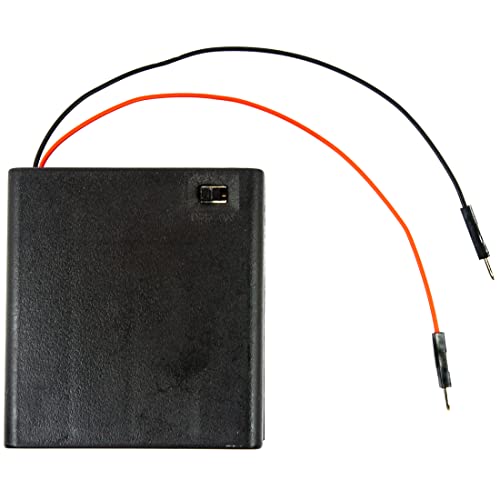 flashtree 2pcs 4 Slots Battery Box with Male pin