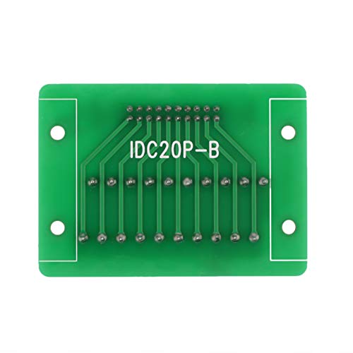 Molence IDC20 2x10 Pins 0.1" Male Header Breakout Board, C45 DIN Rail Mounting Terminal Block Connector for PLC MCU