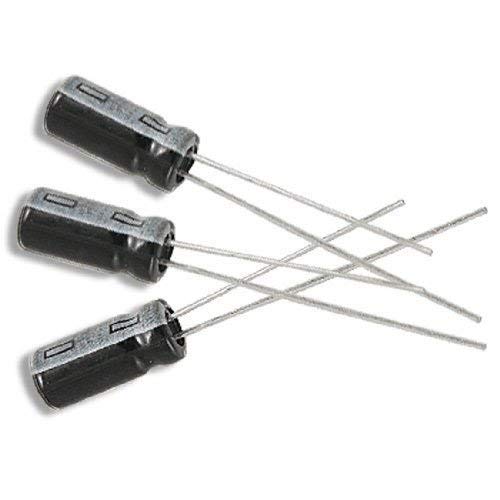 flashtree Radial Electrolytic Capacitor, 10uF, 25V, 105 C (Pack of 5)