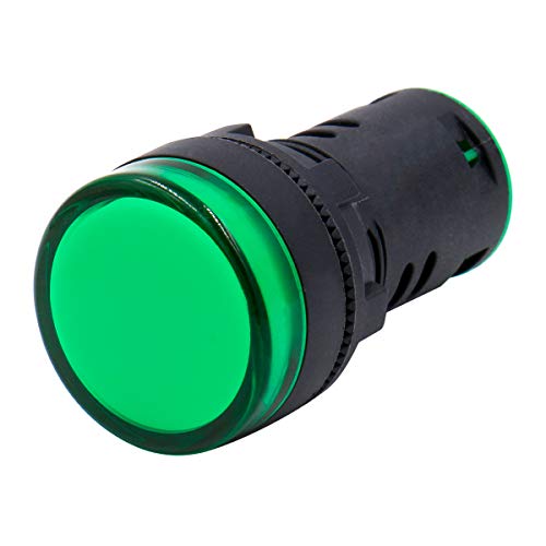 flashtree Baomain LED Indicator Pilot Light AD16-22D AC 110V 20mA Energy Saving Green Pack of 2