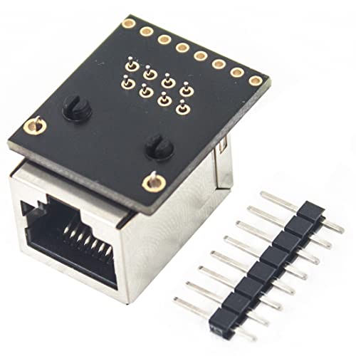 jujinglobal RJ45 8-pin Connector 8 Pin 8P8C and Breakout Board Kit for Ethernet DMX-512 RS-485 RS-422 RS-232