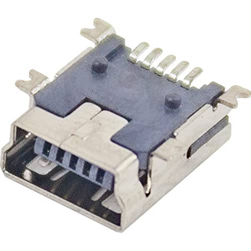 jujinglobal 10pcs Mini USB Female Port SMT 5Pin Socket Connector Repair Replacement Adapter