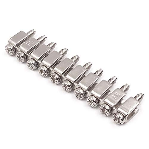 flashtree 10pcs Fixed Bridge Jumper FBI-10-6 for DIN Rail Terminal Block, Insert-Pull Bridging Matching UK-2.5B UK5N Fixed Bridge Jumpers 10 Pole