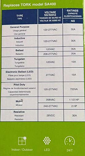 EWZ Series Multipurpose Control Astronomic 7 Day Time Switch, 120-277 VAC Input Supply, 1 Channel, DPST Output Dry Contact
