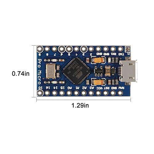 flashtree 4pcs Pro Micro Atmega32U4 5V 16MHz Bootloadered IDE Micro USB Pro Micro Development Board Microcontroller Compatible with Pro Micro Serial Connection with Pin Header