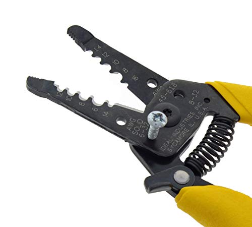 IDEAL Electrical 45-618 Reflexâ„?Super T®-Stripper - 8-116 AWG, Yellow, Wire Stripper, Plier Nose, Slide Lock, Textured Grips