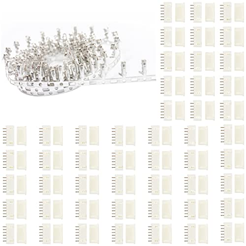 jujinglobal 50 Pairs XH 6p 6 pins Plug and Socket 2.54 mm pin spacing and Metal Parts 300pcs