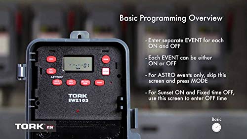 EWZ Series Multipurpose Control Astronomic 7 Day Time Switch, 120-277 VAC Input Supply, 1 Channel, DPST Output Dry Contact