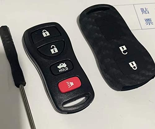 jujinglobal 4-Button car Replacement Key case with Protective Sleeve
