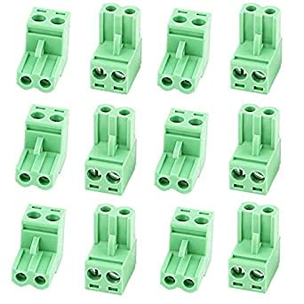 Luo Qiufa 12Pcs KF2EDG 5.08mm spacing 2-pin pluggable Terminal Block Connector Socket