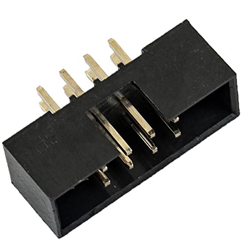 flashtree 50pcs 2x4 8 Pin 8 Pins 8P Pitch 2.0mm Male IDC Socket Connector