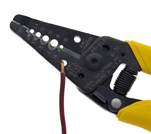 IDEAL Electrical 45-618 Reflexâ„?Super T®-Stripper - 8-116 AWG, Yellow, Wire Stripper, Plier Nose, Slide Lock, Textured Grips