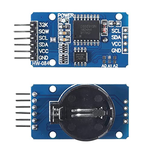 flashtree 3pcs DS3231 Real Time Clock Module RTC Sensor High Precision AT24C32 IIC Timer Alarm Clock for Arduino Raspberry Pi with Coin Battery